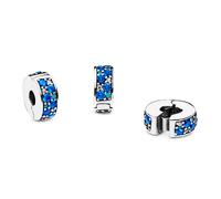 Pandora Charms Blue Pavé Clip Charm 791817NSB-MX