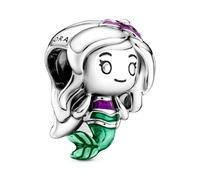 Pandora Disney Ariel sterling silver charm with purple and green enamel