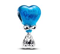 Pandora Moments Baby boy balloon sterling silver charm with color changing purple to light blue and black enamel