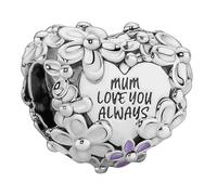 Pandora Charms Daisy Heart Charm Mom 791155C01