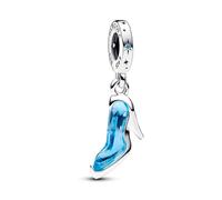 Pandora Disney Cinderella shoe sterling silver dangle with fancy light blue cubic zirconia and forever blue crystal
