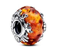 Pandora Disney The Lion King sterling silver charm with glitter aventurine and burnt orange Murano glass