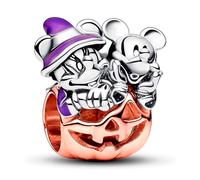 Pandora Disney Mickey Mouse & Minnie Mouse Halloween Pumpkin Charm