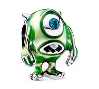 Pandora Disney Pixar Monsters Inc Mike sterling silver charm with icy green crystal and green enamel