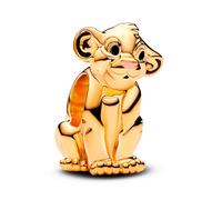 Pandora Disney The Lion King Simba 14k gold-plated charm with black and pink enamel