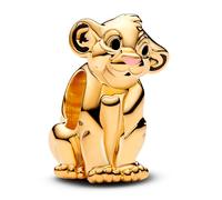 Pandora Disney The Lion King Simba 14k gold-plated charm with black and pink enamel
