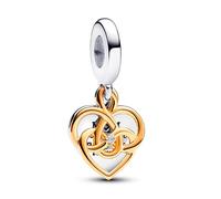 Pandora Charms Double Engravable Mama Pendant Charm with a Lab Created Synthetic Diamond 763237C01