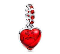 Pandora Charms Double Heart Pendant Charm, Red Murano Glass 794429C01