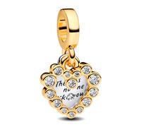 Pandora Charms Double Sparkling Heart Pendant Charm 763765C01