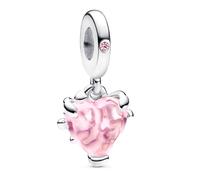 Pandora Moments Family tree sterling silver dangle with fancy fairy tale pink cubic zirconia and rose shadow pink crystal