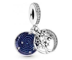 Pandora Charms Galaxy Double Tree and Moon Pendant Charm 799645C01