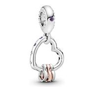 Pandora Jewelry Heart Highlights Charm in Pandora Rose and Sterling Silver