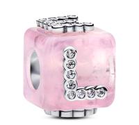 Pandora Charms Love Cube Charm, Pink Murano Glass 794433C01