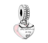 Pandora Charms Mother and Daughter Hearts pendant charm 792072EN40