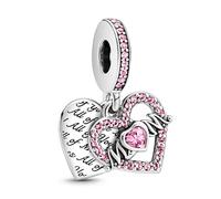 PANDORA 799402C01 Charm Pendant Heart & Mum