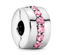 Pandora Pink Sparkling Row Clip Charm 791972PCZ