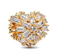 PANDORA Gold Sparkling Heart Charm 764240C01