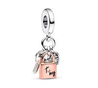 Pandora Charms TRIPLE KEY, PADLOCK AND HEART PENDANT CHARM IN TWO TONE 782506C01