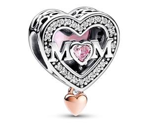 Pandora Charms Two-Tone Filigree Mom and Heart Charm 782653C01