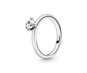 Pandora Clear Heart Solitaire ring