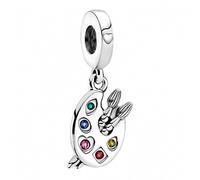 Pandora Compatible 925 Silver Dangle for Artist's Palette Bracelet - Perfect for Female Musicians