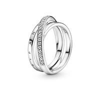 Pandora Crossover Pavé Triple Band Ring - 54