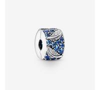 PANDORA Curved Feather Pavé Clip Charm 792552C01