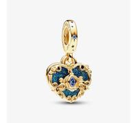 PANDORA Disney 14ct Gold Plated Cinderellas Carriage Heart Charm 763072C01