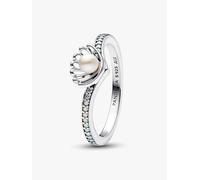 Pandora Disney 193654C01 Women's Ring with Treated Freshwater Cultured Pearl and Ariel Shell Ring Size 48