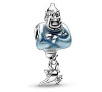 Pandora Disney Aladdin Genie sterling silver charm with black, glittery blue and transparent enamel