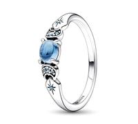 Pandora Disney Aladdin Jasmine sterling silver ring with icy blue crystal and moonlight blue crystal, 60