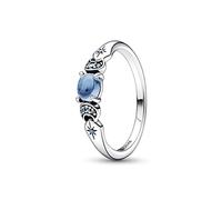 Pandora Disney Aladdin Jasmine sterling silver ring with icy blue crystal and moonlight blue crystal, 56