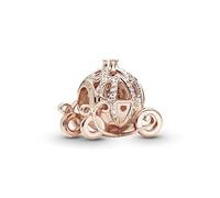 Pandora Disney Cinderella pumpkin coach 14k rose gold-plated charm with clear cubic zirconia