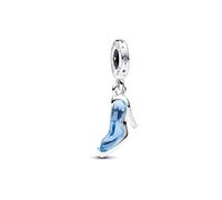 Pandora Disney Cinderella shoe sterling silver dangle with fancy light blue cubic zirconia and forever blue crystal