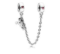 PANDORA Disney "Climbing Mickey" Silver Safety Chain with Zirconia 797173CZR - 5 cm