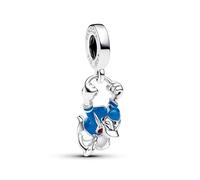 Pandora Disney Donald Duck sterling silver dangle with holographic red and blue enamel