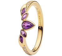 PANDORA Disney Frozen Queen Anna Tiara Gold 164135C01 Women's Ring, 60/19,1, Other, Cubic Zirconia Crystal