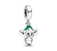 Pandora Disney Gus sterling silver dangle with black and green enamel