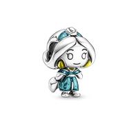 Pandora Disney Jasmine sterling silver charm yellow and glittery blue enamel