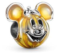 Pandora Disney Mickey Pumpkin sterling silver charm with transparent orange enamel