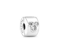 Pandora Disney Minnie and Mickey Mouse sterling silver clip with clear cubic zirconia