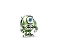 Pandora Disney Pixar Monsters Inc Mike sterling silver charm with icy green crystal and green enamel