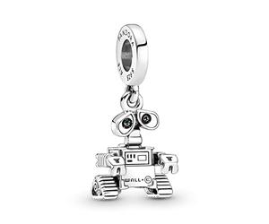 Pandora Disney Pixar Wall-E sterling silver dangle with glitter, red and black enamel