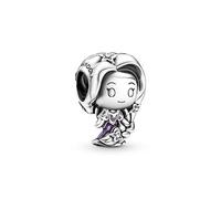 Pandora Disney Rapunzel sterling silver charm with lilac and glittery deep lavender enamel
