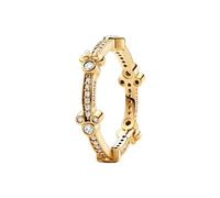 Pandora Disney star and heart 14k gold-plated ring with clear cubic zirconia, 48