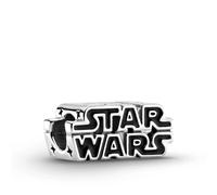 Pandora Disney Star Wars Logo 3D 799246C01 Silver Enamel Charm