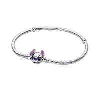 PANDORA Disney Stitch 593738C01 Women's Bracelet Silver, 593738C01-20, Sterling Silver, No Gemstone