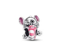 Pandora Disney Stitch birthday cake sterling silver charm with pink, purple, blue and black enamel