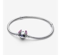 PANDORA Disney Stitch Silver Snake Chain Bracelet 593738C01-16