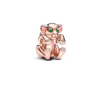 Pandora Disney The Lion King Nala 14k rose gold-plated charm with green and pink enamel
